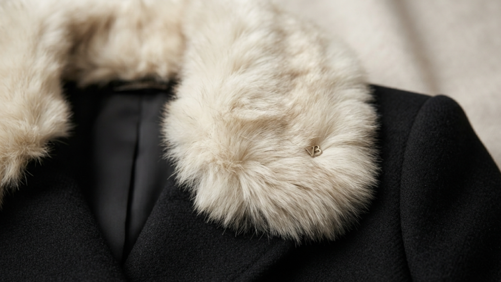 Hailey Bieber Fur Trim Jacket