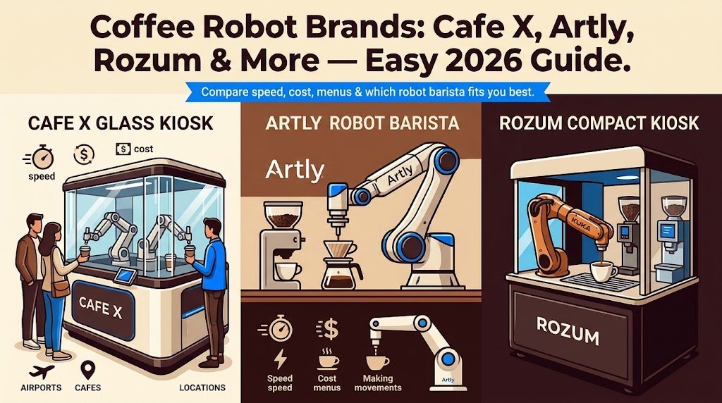 Coffee Robot Brands Cafe X Artly Rozum Kuka Competitors